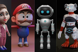 create a 3d character model for games or film