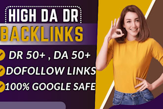 build high authority da dr 50 plus SEO backlinks