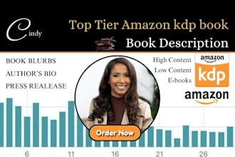 write captivating book blurb and author bio section