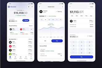 develop investment tracking app, stock portfolio app like assetdash