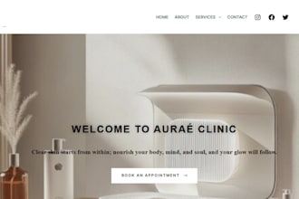 design professional medical spa website,botox, aesthetics and healthcare website