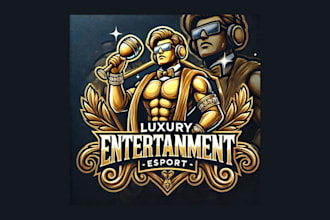 do luxury entertainment cartoon, and character mascot logo within two days