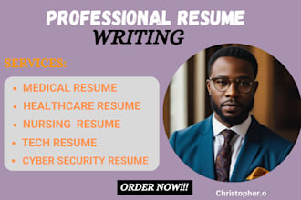 write a professional healthcare resume medical resume and cover letter in 24hrs