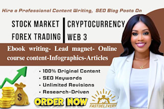 write ebook on stock market, nft, crypto, metaverse, business ebook, ghostwriter