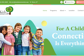 design childcare, daycare, kindergarten, preschool website
