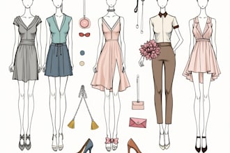draw your fashion sketch, designs and flat illustration
