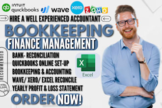 bookkeeping quickbooks set up clean up bank reconciliation excel dashboard wave