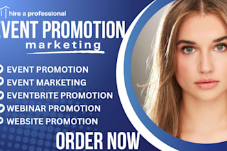 promote eventbrite, event marketing webinar, conference, ticket booking concert