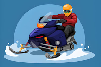 make a unique snowmobile and sports logo