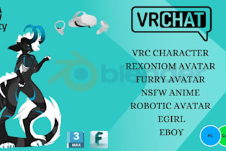 custom vrchat avatar furry fursona nsfw character 3d vr vrc model vtuber