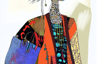 draw a fashion collection of clothes illustration or sketch