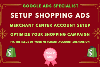 setup google shopping ads campaign and merchant center product feed
