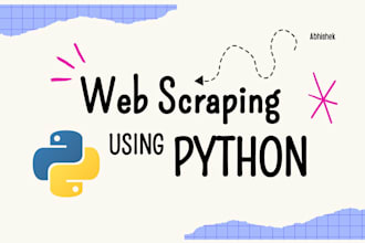 do web scraping, data scraping with python within 24hrs