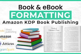professionally format, edit or design your amazon KDP book layout and publishing