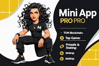 develop telegram mini app presale stake miniapp dapp tap game on ton blockchain