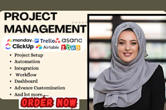 setup monday sales CRM asana clickup trello zoho CRM notion monday pmo slack VA