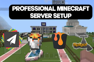 setup your minecraft server, spigot server, bedrock server with premium plugins