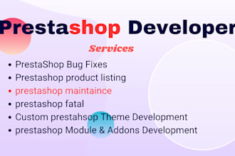 prestashop developer, prestashop bug fix, prestashop theme, modules, addons, seo
