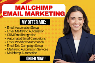 setup mailchimp email marketing automation email campaign email template design