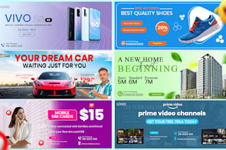 design website banner, google banner ads and facebook cover