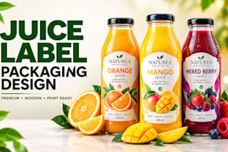 design juice beverage energy drink coffee label design
