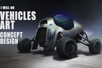 create vehicle concept art and design for games and films