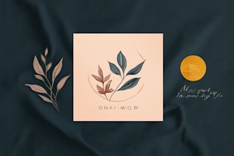 create a unique botanical brand identity and logo