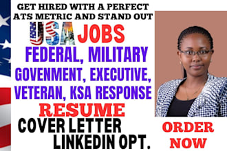 create federal resume, military, executive, ecq, mtqs, ptqs,  for usajobs