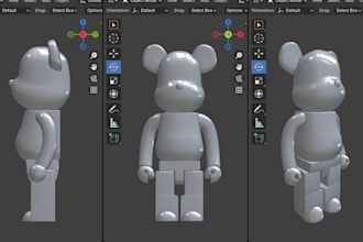 sculpt 3d model, 3d chibi character, 3d toy, action figure, 3d print design