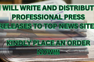 write and distribute professional press releases to top news sites