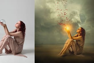do professional photo editing, photo manipulation, photoshop editing photo blend