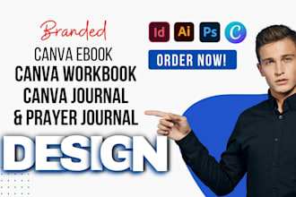 design canva ebook, canva workbook, prayer journal, canva journal and checklist
