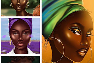create stunning african american character design