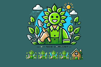 do amazing green garden icon mascot logo  design with unlimited review