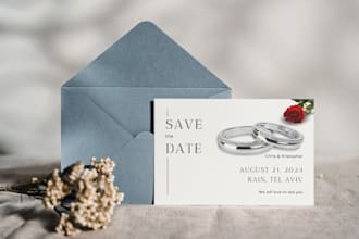 design wedding invitation and birthday invites