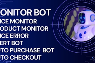 build discord price error bot, product price tracking bot, price glitch bot