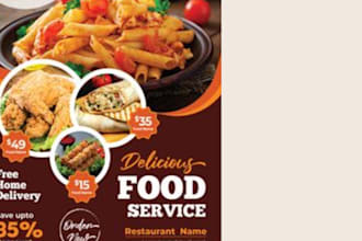 design food flyer for your business and logo design show flyers