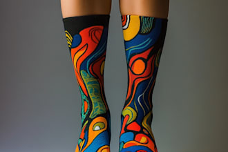 design a streetwear socks mockups for your brand