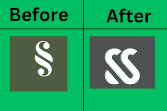 modify fix improve enhance and amend your low quality logo