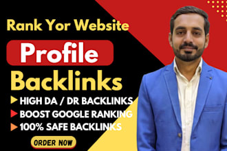 create manual high da profile and contextual backlinks for SEO link building