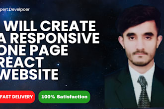 create a responsive one page react website