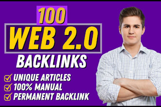provide 100 web 2 0 backlinks to unique articles and high quality links