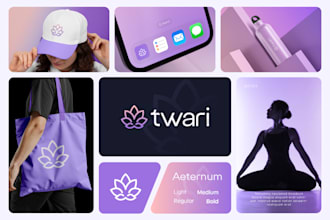 design a minimalist business logo, branding kit, brand identity and brand guide