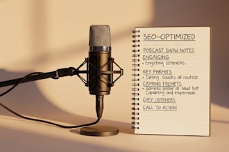 write engaging and SEO optimized podcast show notes