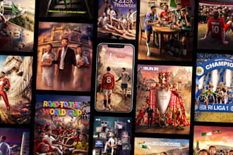 design sports posters with a manipulation style