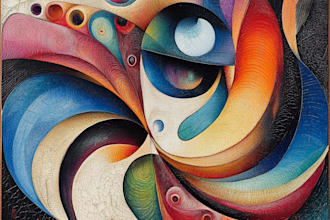 create magical abstract art, psychedelic, surrealism, cubism