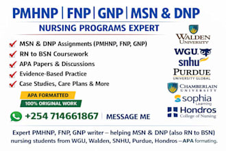 do pmhnp, fnp, gnp, walden, rn, bsn, sophia labs, snhu, purdue, hondros