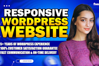 build modern and responsive wordpress website for your business