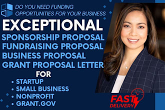 write sponsorship proposal letter, grant proposal, fundraising, donation request