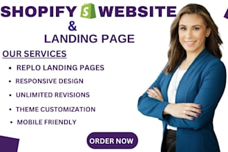 design shopify landing page with replo